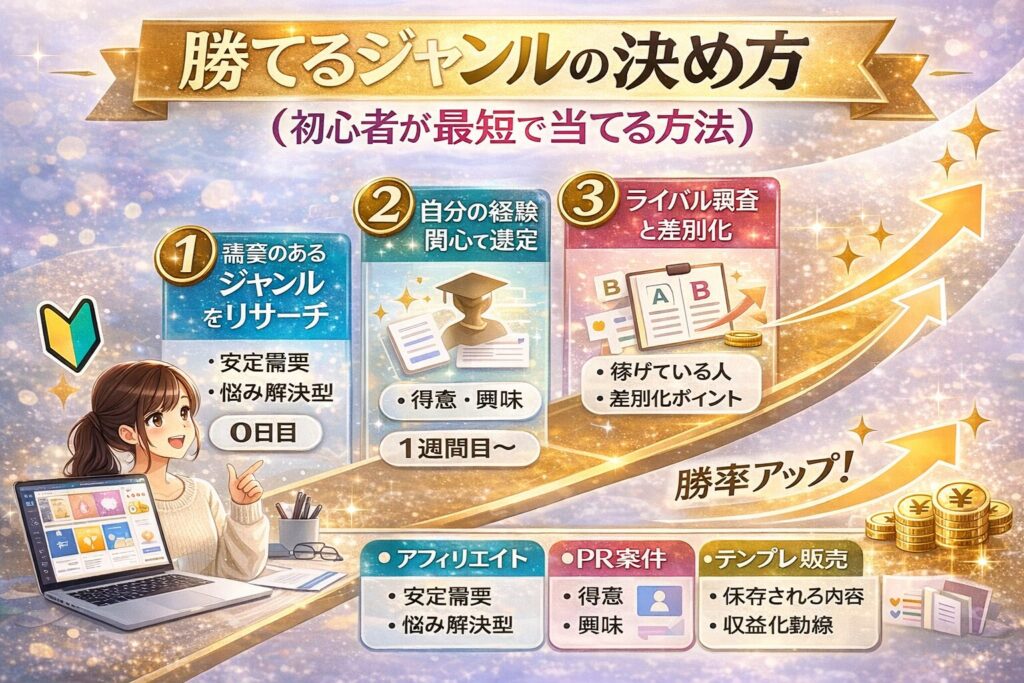 勝てるジャンルの決め方(初心者が最短で当てる方法)