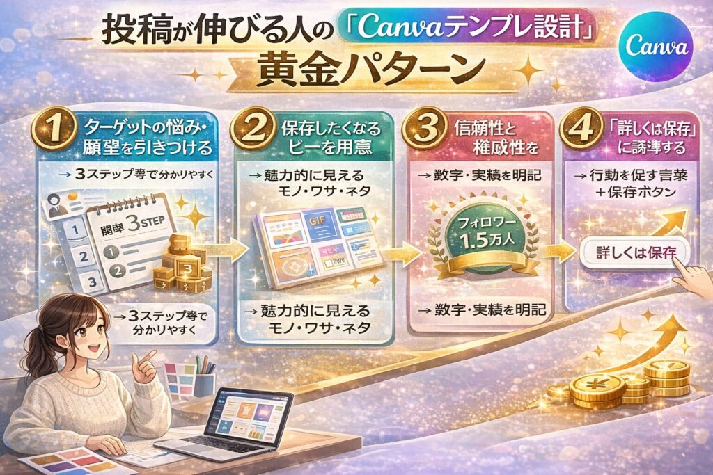 投稿が伸びる人の「Canvaテンプレ設計」黄金パターン